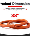 2 Pack Furnace Pressure Switch Hose Kit With 3/16 Inch ID By 38 Inch Length High Temperature Silicone Vacuum Tubing Includes Six 304 Stainless Steel Clamps Compatible With 79-21491-83, showing coiled orange silicone hose.