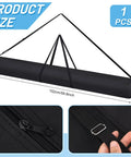 Flag Pole Carry Bag For Tailgates And Color Guard Gear, Heavy Duty 60x6 Inch Oxford Fabric Case with zipper and handles
