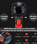 Cordless Impact Wrench With Brushless Motor, 21V Beast Power, 1/2-Inch Square Drive control buttons and settings guide.