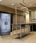 Top Shelf Commercial Double Door Freezer With No Sweat Auto Defrost And Simple Digital Temp Control Built Tough For Busy Restaurants in a kitchen.