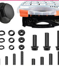 Beefy 830 Piece Carbon Steel Hex Flange Bolts Kit for Furniture, corrosion resistant, with assorted fasteners displayed