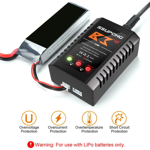 Dope LiPo Battery Charger For 2S 3S Packs With Smart Chip Balance Charger For XHR Plug RC Toys And Model Batteries Safe Gentle Charging