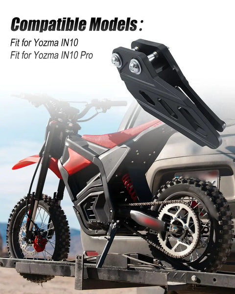 Dope Off Road Chain Guide Fit For Yozma In10 And In10 Pro Ebike mounted on a red ebike for drivetrain protection.