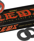Smooth As Butter Skate Bearings With Flip Off Rubber Shields And Bomb Proof Nylon Retainers Sickly Smooth Roll Includes two skate bearings and spacers on a box.
