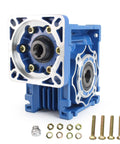 Image of NMRV040 Worm Gearbox Speed Reducer 30 To 1 Beefy Torque Metal Gearhead showing 86mm flange, 14mm input, and mounting bolts.