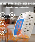 Three Outlet Surge Protector Power Strip With Voltage Protector And Brownout Guard For Home Appliances Up To 1875 Watts 120V 15A