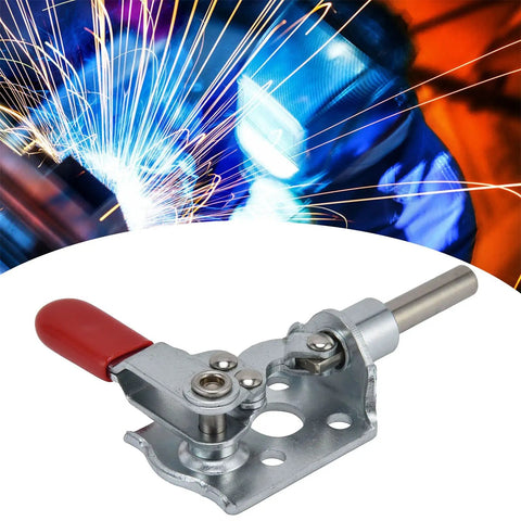 Push Pull Quick Release Toggle Clamp For Metal Plates And Electronic Equipment Installation With 40kg Capacity GH301CR in use.
