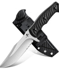 Fixed Blade Knife With Sheath For Outdoor Use Fire Forged High Carbon Steel Razor Sharp Edge Hand Finished Survival Tool