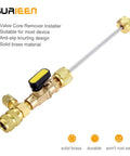 HVAC Valve Core Removal Tool Dual Size One Quarter Inch And Five Sixteenth Inch SAE For R410A R22 R12 R407 R404 R32 Systems