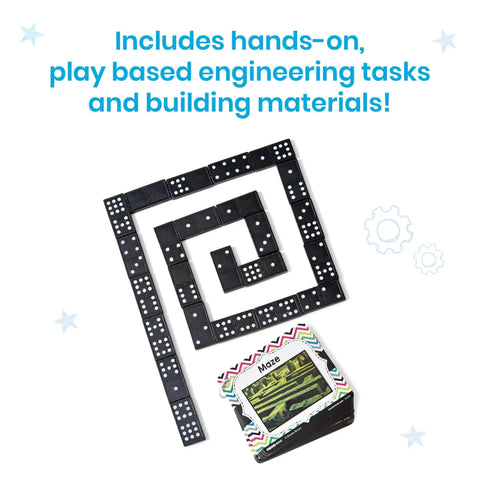 Must-Have STEM Bins Classroom Kit By Brooke Brown Set Of 12 Hands On Science And Engineering Activities domino maze task with box