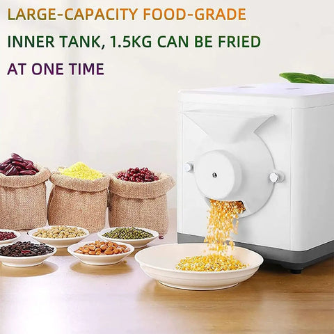 Electric Coffee Bean Roaster Featuring Hella Precise Temperature Settings Smooth Stir Fry Technology Nonstick Drum spilling grains