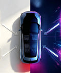 Rock Solid Stainless Steel Door Sill Guards For Tesla Cybertruck 2023 2025 with brushed finish highlights and light effects.