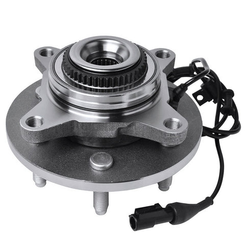 Beefed Up 4WD Front Wheel Bearing Hubs Kit For 2004 2005 2006 2007 2008 Ford F150 2003 2004 2005 2006 Expedition Lincoln Navigator And Mark LT Replacement Wheel Bearing Hubs Assembly, close-up view