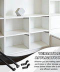 Heavy Duty Flip Up Drawer Slides 185 Millimeter With Full Hardware Kit Side Mounted Hidden Glide Rails For Dressers And Cabinets Zero Friction Plastic Tracks In Matte Black on a modern white shelf.