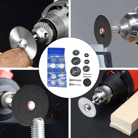 32 Piece Cutting Wheel Set With HSS Circular Saw Blades And Diamond Cutter Wheels Kit for precision cutting on metal, wood, plastic