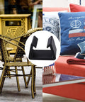 Four Pack Plastic Sectional Sofa Clips For Rattan Furniture with black connector detail, easy removal fastener shown.