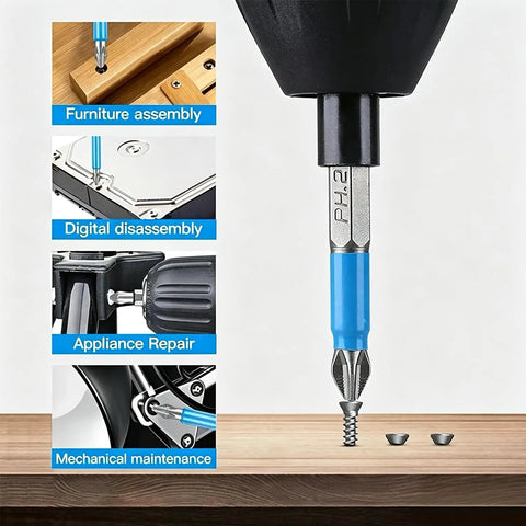 Flat Head Wood Screws Set Assortment 360 Pieces With Phillips Driver Bit Self Tapping Screws For Wood And Metal Zinc Plated Countersunk Full Thread Easy To Install Durable Bit Included Ideal For DIY Home Projects. PH2 bit for furniture assembly and repair