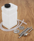 Clear 120CC RC Plane Fuel Tank Set With Metal Tubing And Engine Container, Pro-Grade Hardware Kit, tubing and fittings shown