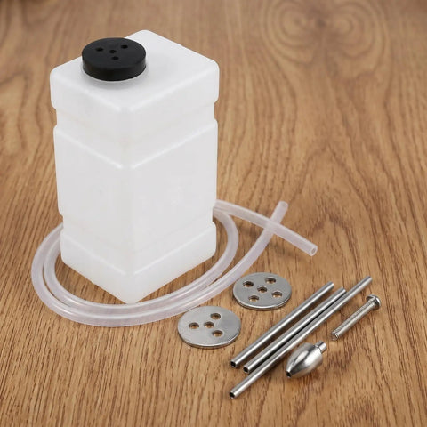 Clear 120CC RC Plane Fuel Tank Set With Metal Tubing And Engine Container, Pro-Grade Hardware Kit, tubing and fittings shown