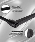 Close-up of a 4 Piece Adjustable Clamping Lever Handles Set With M6 X 20mm Quick Release Bolt, emphasizing black oxide carbon steel threaded stud and handle lever.