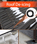 Roof de-icing with Industrial-Grade Self Regulating Heating Cable, 100 Feet, 120V, Wet Or Dry Use, Heavy-Duty Workhorse Build, Cold Lead 10 Feet