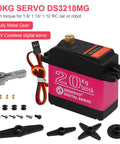 High Torque 20Kg RC Servo Motor Waterproof Full Metal Gear Steering with 25T Horn for RC Cars and Robots