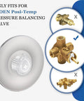 Shower Knob Replacement Kit For Posi Temp Single Handle Tub And Shower Chrome Finish compatibility guide