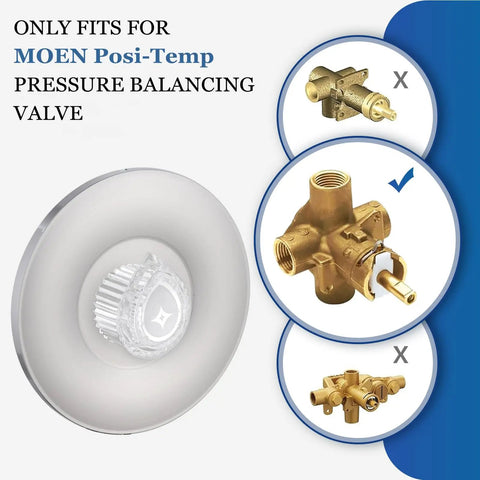 Shower Knob Replacement Kit For Posi Temp Single Handle Tub And Shower Chrome Finish compatibility guide