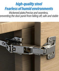 Dang Smooth Soft Close Hinges For Hidden Lazy Susan Corner Cabinets 4 Pack Cold Rolled Steel with Nickel Finish, damp environment installation.