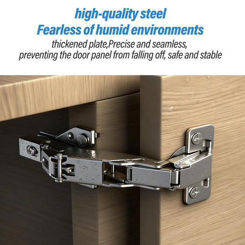 Dang Smooth Soft Close Hinges For Hidden Lazy Susan Corner Cabinets 4 Pack Cold Rolled Steel with Nickel Finish, damp environment installation.