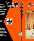 Made In USA Auger Style Installer Drill Bit 3/4 Inch By 36 Inch With 1/4 Inch Shank Self Feeding Auger Point shown during use