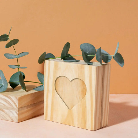 Heavy Duty Acrylic Heart Router Template For Practical Woodworking And Charcuterie Boards Features Twelve Cut Sizes Providing Flawless Trimming Lines That Make Custom Inlay Work No Sweat And Straight Fire, with heart cutout and eucalyptus.