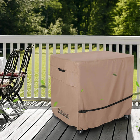 Waterproof Patio Cooler Cart Cover Fits 80-100 Quart Carts Up To 40In Long, 20In Wide, And 34In High, Durable Heavy Duty 602D Canvas