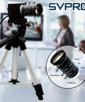 Ultra HD 8000x6000 48MP USB Camera With 5-50mm Zoom Lens on tripod in office setting for machine vision applications.