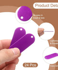 24 Pack Aluminum Engraving Blanks Tags Oval Dog Tag Blanks With Two Holes For DIY Personalized Pet ID Tags Purple Craft Supplies