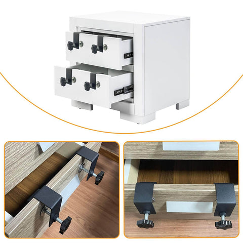 4 Piece Drawer Front Installation Clamps Set Adjustable Drawer Fixing Clips Cabinet Jig C Clamps For Woodworking Durable Quick Fitting