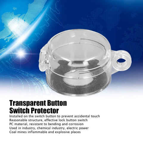 Emergency Stop Button Lockout Cover Round Transparent Push Button Guard For 22mm Diameter Protective Cap