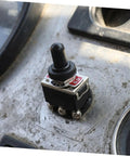 Four Pack Toggle Rocker Switches With Pin Position For Electrical Control Buttons, Heavy Duty Switches For Industrial Equipment, Circuit Assembly And Home Power Switching, Easy Wiring, Durable And Reliable Performance, black toggle switch on metal panel