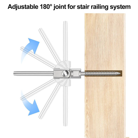 Upgraded 40 Pack T316 Stainless Steel 180 Degree Adjustable Swage Lag Screws Left And Right for wood post railing