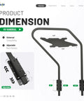 Heavy Duty Rv Handrail Replacement For Lippert Solid Step Generation 3 Or 4 Triple And Quad with adjustable dimensions.