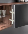 Rock Solid Heavy Duty Cabinet Door Mount Lateral Opening Hinge Set Built Tough For smooth swinging gates attached to cabinet.
