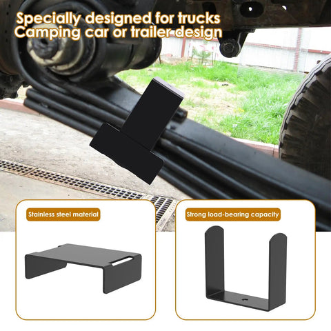 Upgrade Your Ride With This 4-Piece Stainless Steel Leaf Spring Clamp Kit For Easy Repair And Serious Stability On Trucks Campers Or Trailers When Towing Heavy Loads It Slaps Right On To Lock The Axle And Give You A Smooth Sailing Experience Without Any. black stainless steel leaf spring clamp on truck axle, 2.5-inch spring