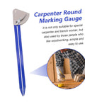 Heavy Duty Alloy Circular Scriber For Woodworking Marking Tool With Precision Round Layout Gauge Adjustable Carpenter Bench Marker displayed with adjustable radius arm.