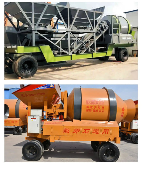 Pro Grade Small Concrete Mixing Plant For Warehouse Floors For Floor Pouring And Ultra Flat Surfaces Eco Friendly Green Construction Flexible Layout Portable Mobile Concrete Mixer For Durable Smooth Warehouse Floors, mobile concrete mixer on wheels