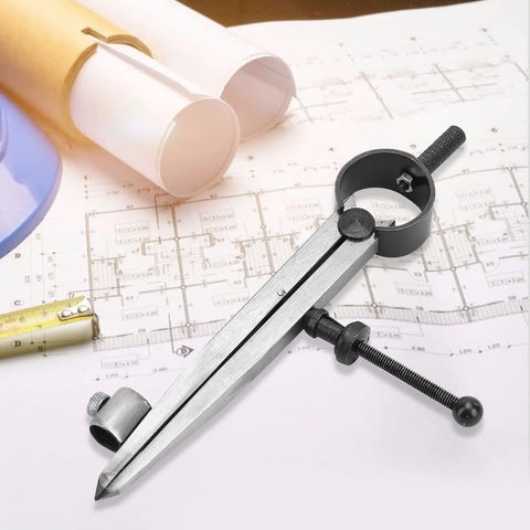 Reliable Smooth Operator Adjustable Rotating Craft Tool Wing Divider Line Scriber Drawing Compass Built Tough For Metal Fabrication And Leather Crafting Precision Layout on engineering plans.