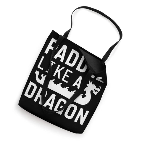Dragon Boat Racing Festival Tote Bag For Fans And Athletes with bold dragon artwork and black handles, polyester canvas