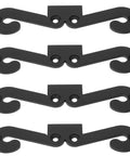 Premium Four Pack Carbon Steel Barn Door Hinge Hardware In Matte Black for smooth sliding operation, featuring heavy-duty design.