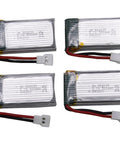 4 Pack 3.7V 500mAh LiPo Batteries With MX2.0 Plug for Q9S Syma X5C X5 RC Drones