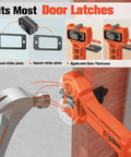 Premium Door Lock Installation Kit With Switchable Blades And Top Chisel Latch Mortise Tool on 1 3/8 to 1 3/4 in wood door