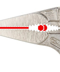 Close-up of straight jaw pliers from Six Piece Locking Pliers Set With Straight Jaw Curved Jaw And Long Nose For Tough Grip Jobs
